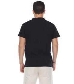 Men's Button Up Kurta Shirt Solid Color -Optimal Swimming Equipment 6765697728680 black 3a