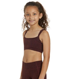 Girl Wholesome Cheetah Sports Bra -Optimal Swimming Equipment 6769288183976 burgundycheetah 4a