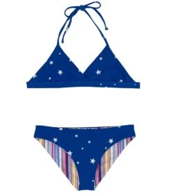 Splendid Girls' Reversible Twinkle Two Piece Bikini Set (Big Kid) -Optimal Swimming Equipment 6837131968680 waterfall 3a