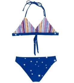Splendid Girls' Reversible Twinkle Two Piece Bikini Set (Big Kid) -Optimal Swimming Equipment 6837131968680 waterfall 4a