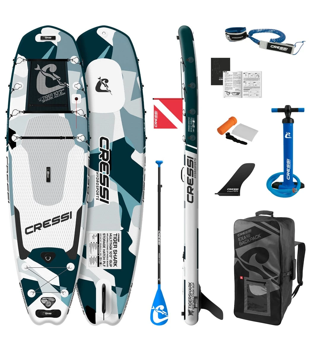 CRESSI Tiger Shark Multitask 10’2’’ Inflatable SUP Set 3 CRESSI Tiger Shark Multitask 10’2’’ Inflatable SUP Set