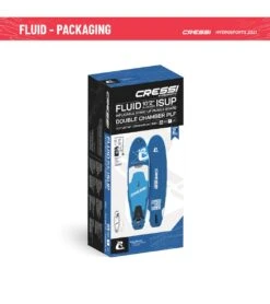 CRESSI Fluid All Round Dc 10'2'' Inflatable SUP Set -Optimal Swimming Equipment 6856351121576 bluewhite 10a
