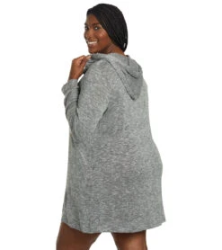 Women's Plus Size Beach Cozy Sweater Hoodie -Optimal Swimming Equipment 6872288690344 grey 3a
