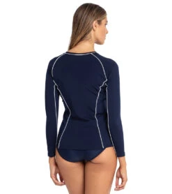 Women's Pool Surf Ryder Long Sleeve Zip Rash Guard -Optimal Swimming Equipment 6939949727912 ink 2a