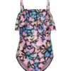 Girls' La Playa One Piece Swimsuit (Big Kid) -Optimal Swimming Equipment 6948328243368 black 1a
