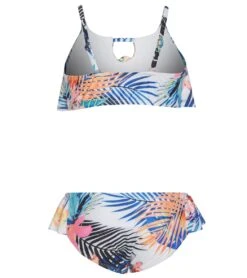 Girls' Cayucos Two Piece Bikini Set (Big Kid) -Optimal Swimming Equipment 6948378673320 white 2a