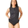 Stella Zip Up Insulated Swim Vest 2 Stella Zip Up Insulated Swim Vest -Optimal Swimming Equipment 6951294075048 blackcascadeembossed 1a
