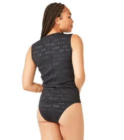 Stella Zip Up Insulated Swim Vest -Optimal Swimming Equipment 6951294075048 blackcascadeembossed 3a