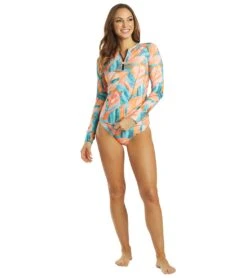 Women's Sunset Palms Surf Shirt -Optimal Swimming Equipment 6976249561256 cor 4a