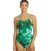 Nike Women's Hydrastrong Tie Dye Crossback One Piece Swimsuit 2 Nike Women's Hydrastrong Tie Dye Crossback One Piece Swimsuit -Optimal Swimming Equipment 7143577682088 courtgreen 1a