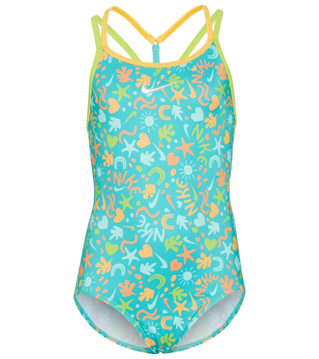 Nike Girls' Fun Forest T-Crossback One Piece Swimsuit (Big Kid) 3 Nike Girls' Fun Forest T-Crossback One Piece Swimsuit (Big Kid)