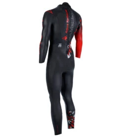 AQUASPHERE Men's Racer V3 Tri Wetsuit -Optimal Swimming Equipment 7197877960872 blackred 3a