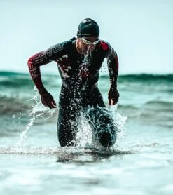 AQUASPHERE Men's Racer V3 Tri Wetsuit -Optimal Swimming Equipment 7197877960872 blackred 6a