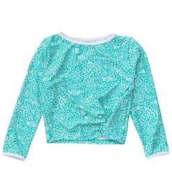 Optimal Swimming Equipment 5 Girls' Spearmint Spot LS Wrap Crop Bikini Top (Little Kid, Big Kid)