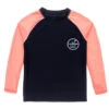 Boys' Surf School Navy Coral LS Rash Top (Toddler, Little Kid, Big Kid) -Optimal Swimming Equipment 7217021911208 navy 1a