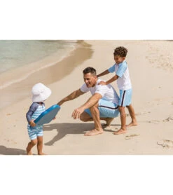 Boys' Blue Retro Stripe Volley Board Short (Toddler, Little Kid, Big Kid) -Optimal Swimming Equipment 7217022533800 blue 5a