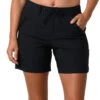 Jantzen Women's Solid Rolled Walking Short -Optimal Swimming Equipment 7234456092840 black 1a