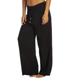 HURLEY Women's Alisa Wide Leg Pant -Optimal Swimming Equipment 7333619957928 caviar 5a
