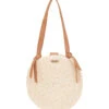 Round Straw Shoulder Tote 2 Round Straw Shoulder Tote -Optimal Swimming Equipment 7400656175272 ivory 1a