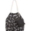 Silver Metallic Gap Tote W/ Flip-Flops Design -Optimal Swimming Equipment 7400663777448 blacksilver 1a