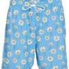 Men's Scattered Daisies Swim Trunks -Optimal Swimming Equipment 7403409178792 powderblue 1a