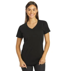 Arena Women's Team Line Short Sleeve V Neck T Shirt
