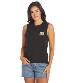 HURLEY Women's Postcard Washed Muscle Tank