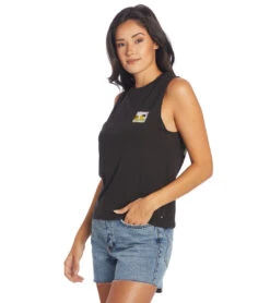 HURLEY Women's Postcard Washed Muscle Tank -Optimal Swimming Equipment 7406480621736 caviar 5a