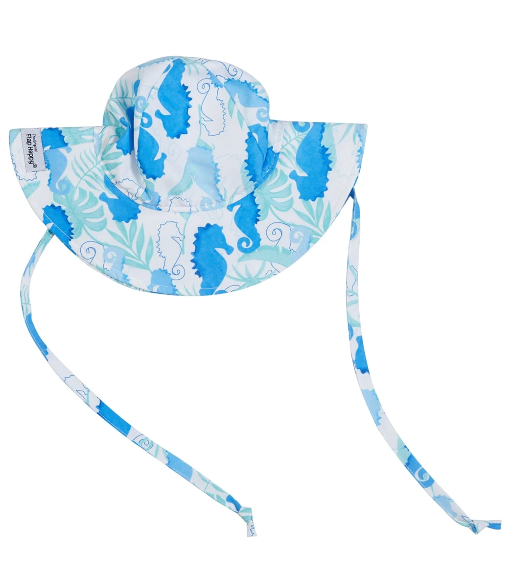 Girls' Seahorse Reef UPF 50+ Floppy Hat 3 Girls' Seahorse Reef UPF 50+ Floppy Hat
