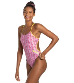 Sporti X Alex & Gretchen Walsh XOXO Tracy Double Strap One Piece Swimsuit -Optimal Swimming Equipment 7424673677480 pink 8a