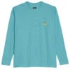 Quiksilver Men's Heritge Long Sleeve UPF 50 Surf Shirt -Optimal Swimming Equipment 7426410873000 angelblueheather 1a