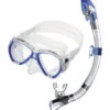 Adult Elba Dry Snorkel Set -Optimal Swimming Equipment 7429464850600 blueclear 1a