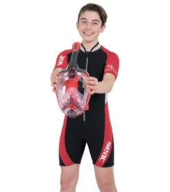 Kids 2.5mm Short Sleeve Ciao -Optimal Swimming Equipment 7456266223784 blackred 5a