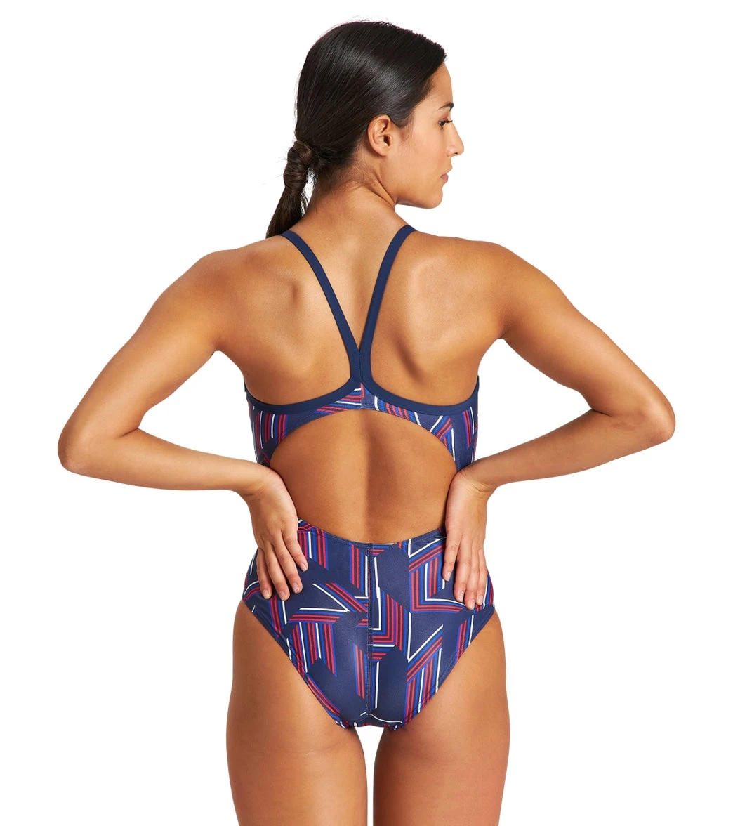 Arena Women's Puzzled Light Drop Back One Piece Swimsuit 4 Arena Women's Puzzled Light Drop Back One Piece Swimsuit - Image 2