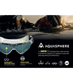AQUASPHERE Vista Xp Open Water/Tri Mask -Optimal Swimming Equipment 7472379232424 clearlensbluewithbluestrap 5a