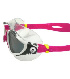 AQUASPHERE Vista Swim Mask Smoke -Optimal Swimming Equipment 7473588207784 smokelenswhitewithraspberrystrap 5a