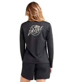 Dakine Women's Mission Crew Long Sleeve UPF 50 Surf Shirt -Optimal Swimming Equipment 7476060717224 black 3a