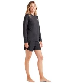 Dakine Women's Mission Crew Long Sleeve UPF 50 Surf Shirt -Optimal Swimming Equipment 7476060717224 black 4a