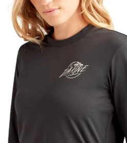 Dakine Women's Mission Crew Long Sleeve UPF 50 Surf Shirt -Optimal Swimming Equipment 7476060717224 black 5a