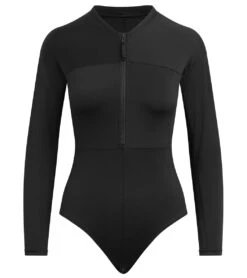 Dakine Women's HD Long Sleeve UPF 50 One Piece Swimsuit -Optimal Swimming Equipment 7476061503656 black 7a