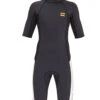 Billabong Kids' 2/2mm Absolute Back Zip Short Sleeve Springsuit -Optimal Swimming Equipment 7490770862248 blackrock 1a