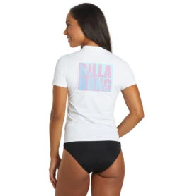 Billabong Women's Core Loose Fit Short Sleeve UPF 50 Surf Shirt 8 Billabong Women's Core Loose Fit Short Sleeve UPF 50 Surf Shirt -Optimal Swimming Equipment 7490772500648 white 3a