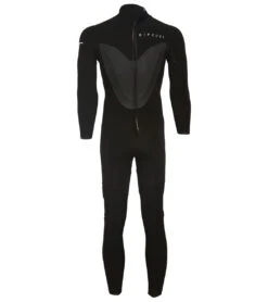 Rip Curl Men's 4/3mm Flashbomb Long Sleeve Back Zip Fullsuit Wetsuit -Optimal Swimming Equipment 7510130426024 black 2a