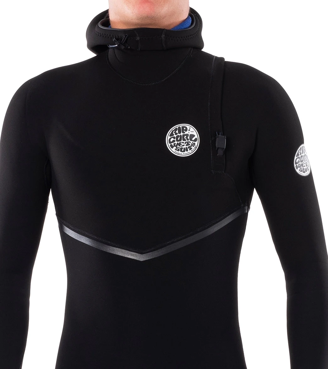 Rip Curl Men's 4/3mm E-Bomb Long Sleeve Zip Free Hooded Fullsuit Wetsuit 7 Rip Curl Men's 4/3mm E-Bomb Long Sleeve Zip Free Hooded Fullsuit Wetsuit - Image 5