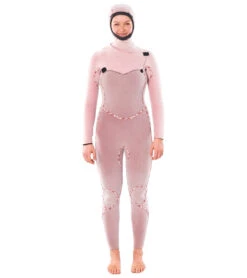 Rip Curl Women's 6/4 Flashbomb Long Sleeve Hooded Chest Zip Fullsuit Wetsuit -Optimal Swimming Equipment 7510130688168 black 4a