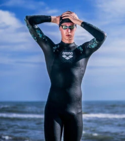 Arena Men's Storm Wetsuit -Optimal Swimming Equipment 7529996681384 coralblueblack 15a