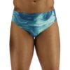 TYR Men's Mezio Racer Brief Swimsuit 2 TYR Men's Mezio Racer Brief Swimsuit -Optimal Swimming Equipment 7539494682792 tealmulti 1a