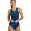 TYR Women's Diploria Maxfit One Piece Swimsuit -Optimal Swimming Equipment 7539510149288 blue 1a