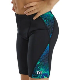 TYR Boys' Diploria Blade Jammer Swimsuit -Optimal Swimming Equipment 7539512082600 bluegreen 4a
