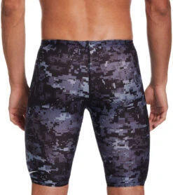 Nike Men's HydraStrong Multi Print Jammer Swimsuit -Optimal Swimming Equipment 7547163377832 irongrey 3a